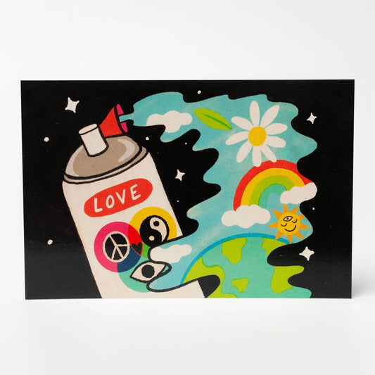 Love Spray Paint Postcard