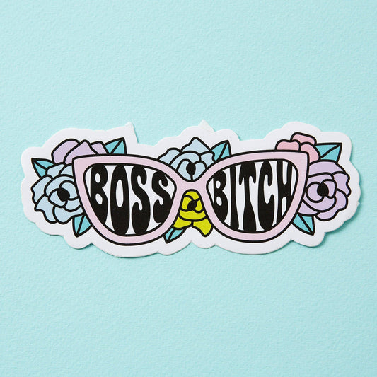 Boss Bitch Floral Sticker