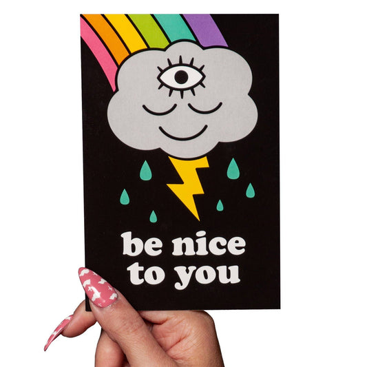 SALE - Be Nice To You Rainbow Postcard