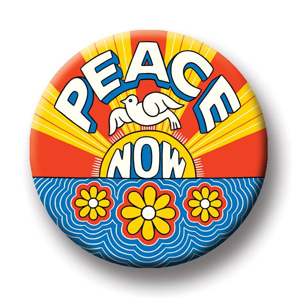 Peace Now Round Magnet