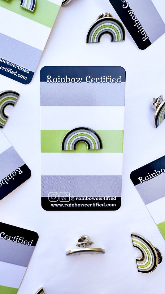 SALE - Agender Rainbow LGBTQIA+ Enamel Pin