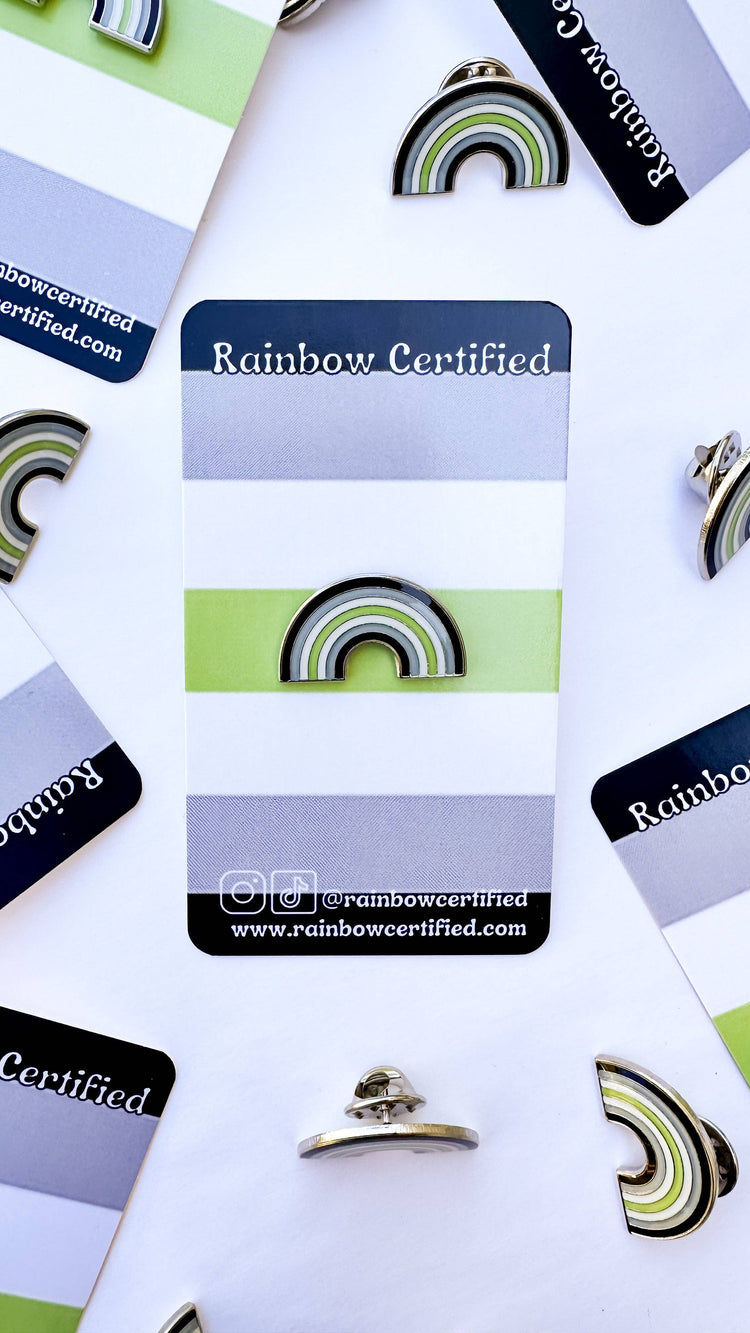 Agender Rainbow LGBTQIA+ Enamel Pin