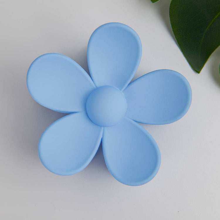 Light Blue Flower Hair Claw Clip