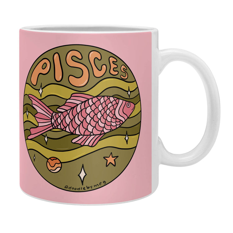 Pisces Coffee Mug by Doodle By Meg
