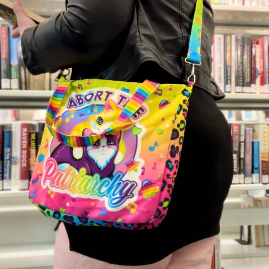 Abort The Patriarchy Crossbody With Adjustable Strap Tote