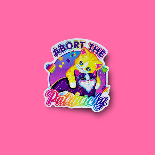 Abort The Patriarchy Glitter Sticker