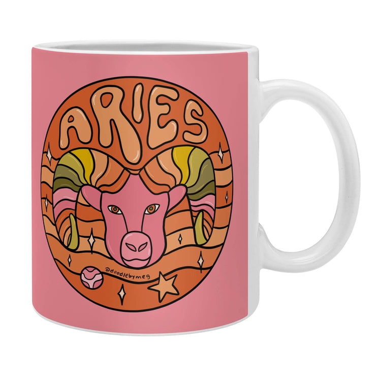 Aries Coffee Mug by Doodle By Meg