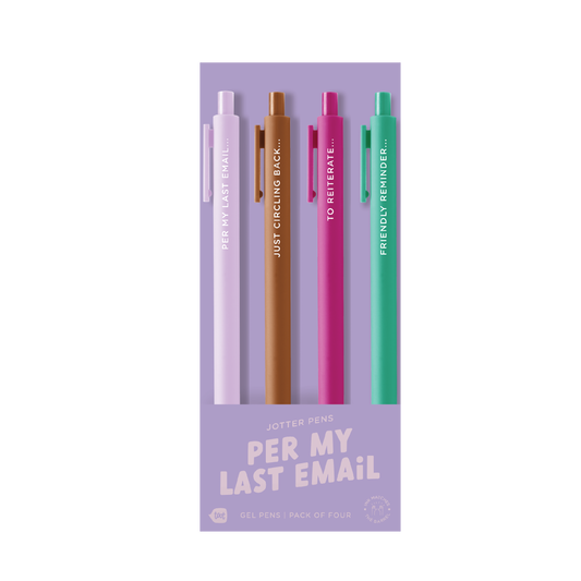 Per My Last Email Jotter Pens, 4 Pack
