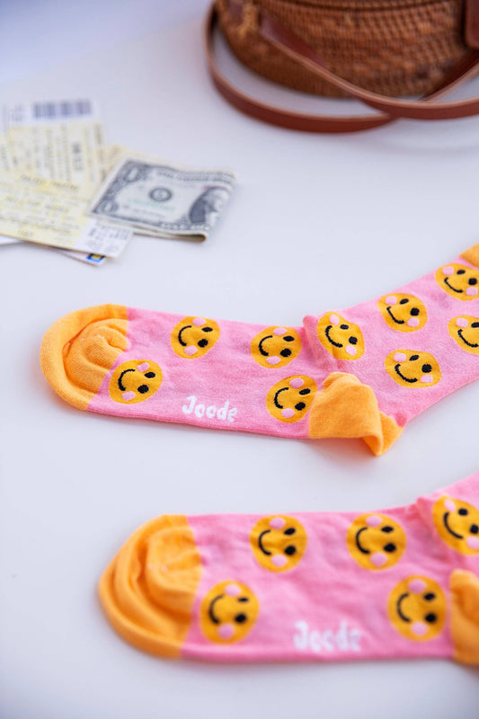 Smiley Pink Socks