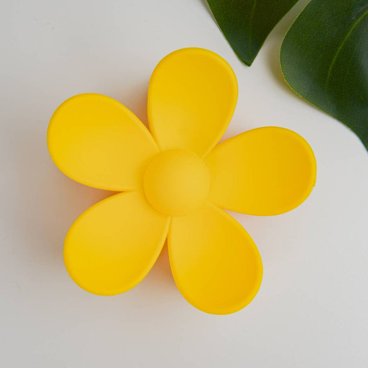 Lemon Yellow Flower Hair Claw Clip