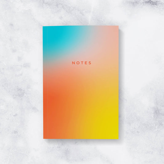 SALE-Retro Gradient Pastels Dot Grid Notebook